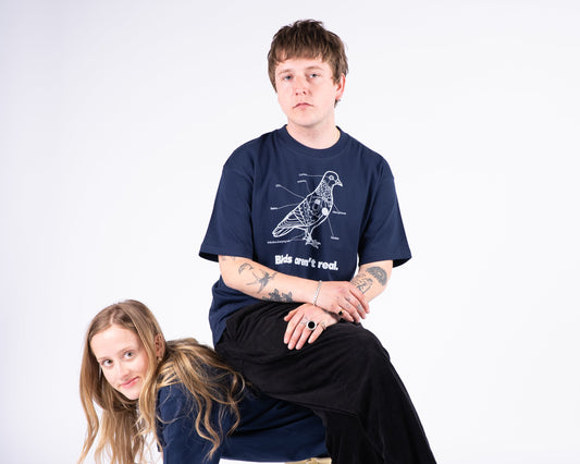 Birds Aren't Real - Navy Tee