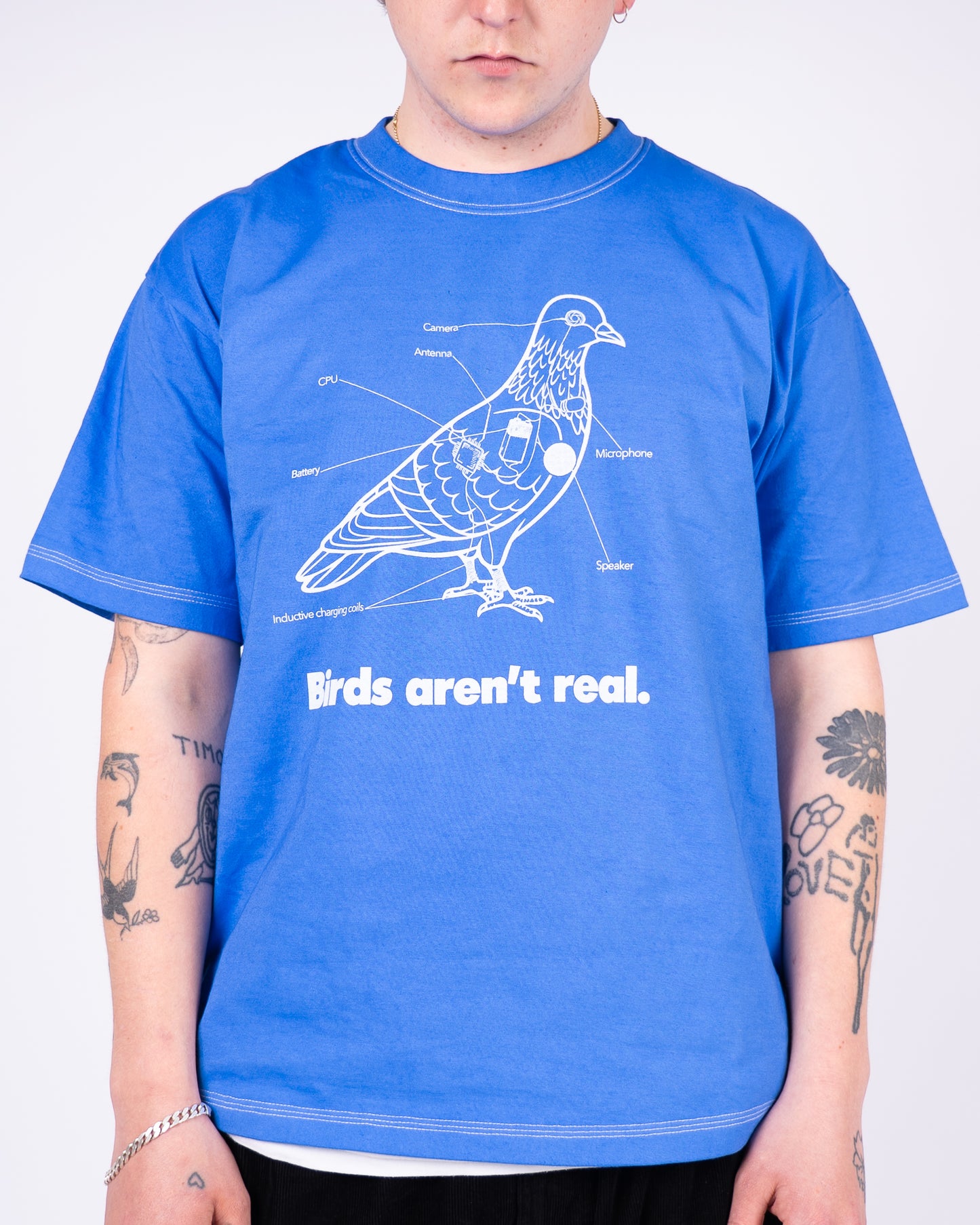 Birds Aren't Real - Light Blue Tee